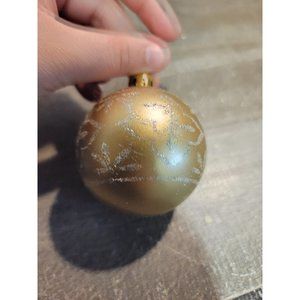 Gold silver star glitter ball ornament Xmas decor